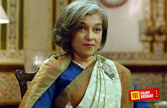Ratna Pathak Shah as queen mother in khoobsurat Bollywood movie