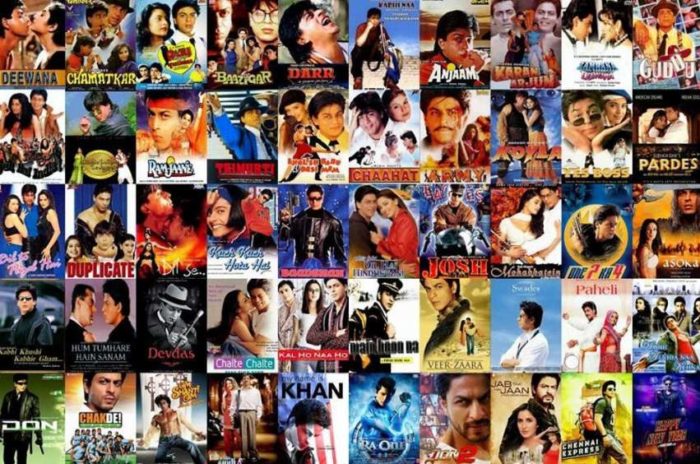 SRK films collage by fan