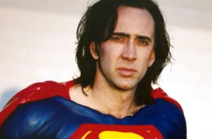 Nicolas Cage as Superman the flash cameo