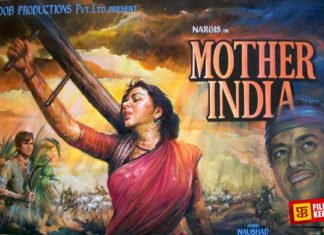 Movies on Farmers in India Mother India Poster Nargis
