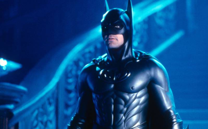 George clooney as batman bruce wayne in the flash cameo