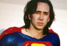 Nicolas Cage as Superman the flash cameo